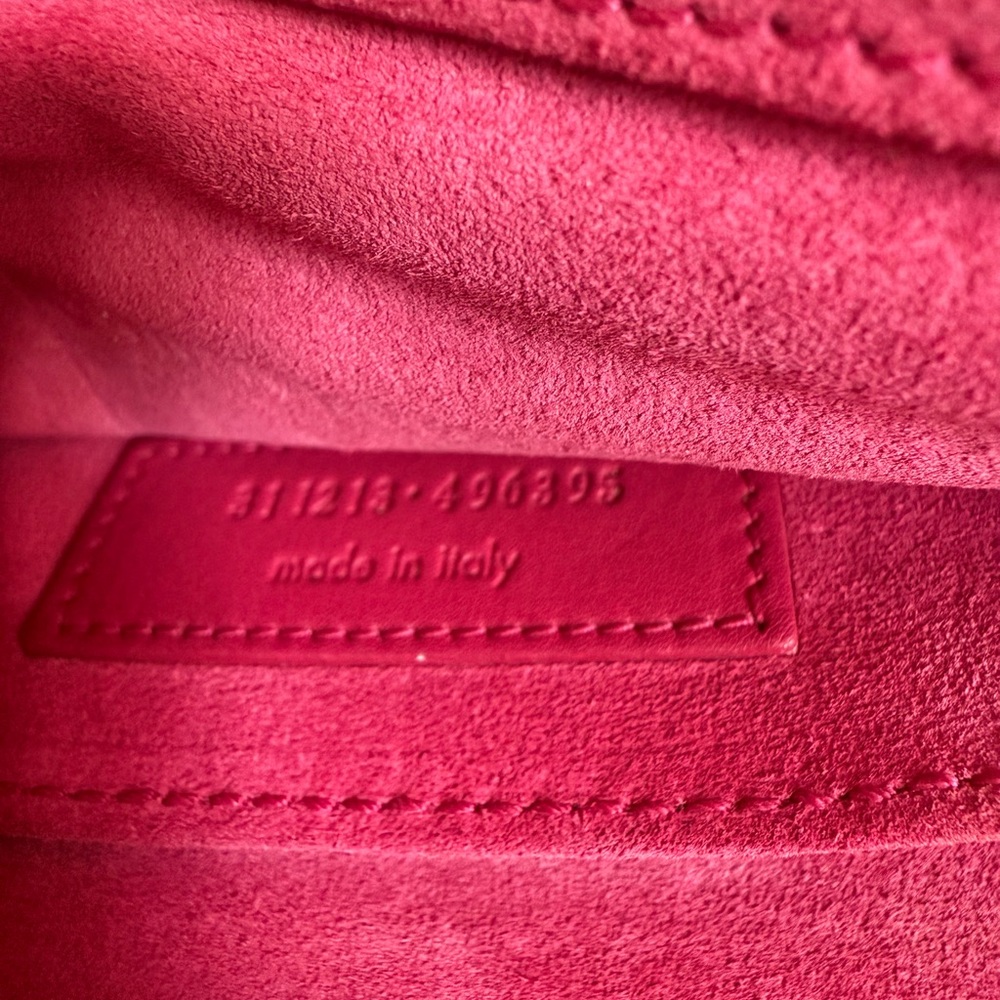 Saint Laurent Signature Hold “Y” Large Pink Leather Clutch or Shoulder Bag - Picture 15 of 17